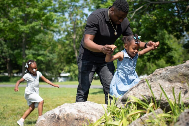 black children outdoors childhood asthma concept