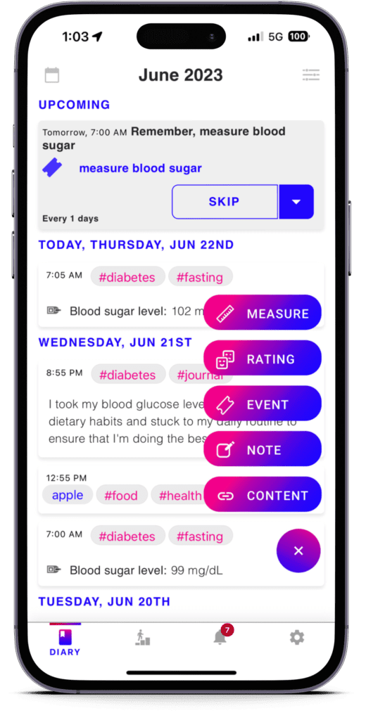 best life as a diabetes app for blood sugar tracking