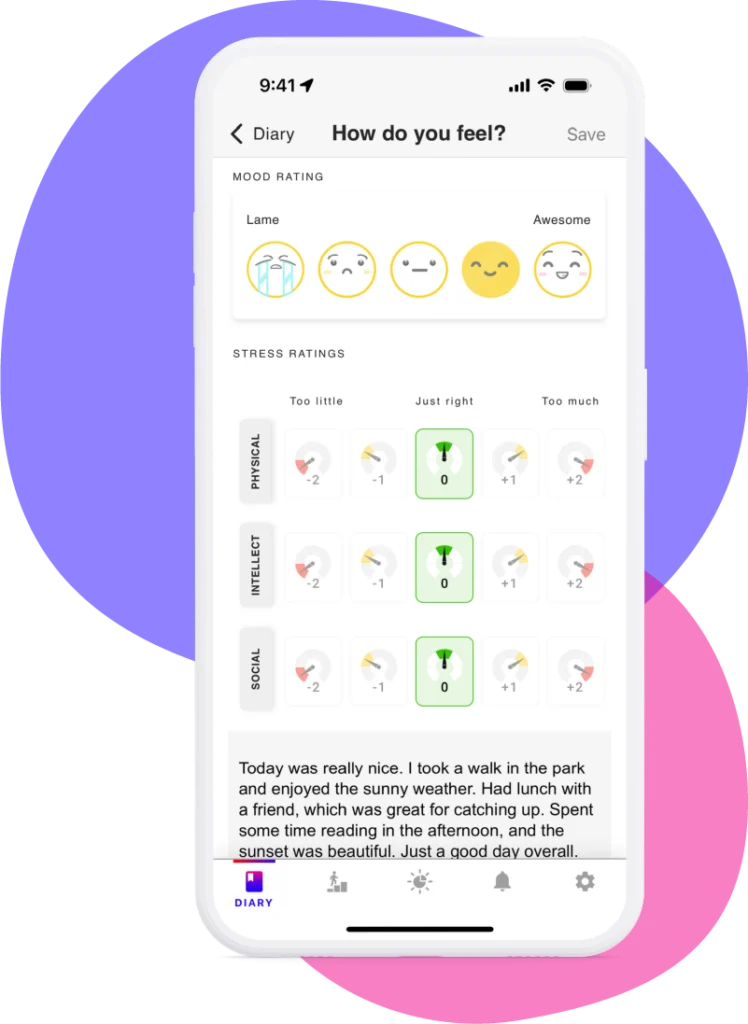 best life mood tracker app mood and stress ratings example