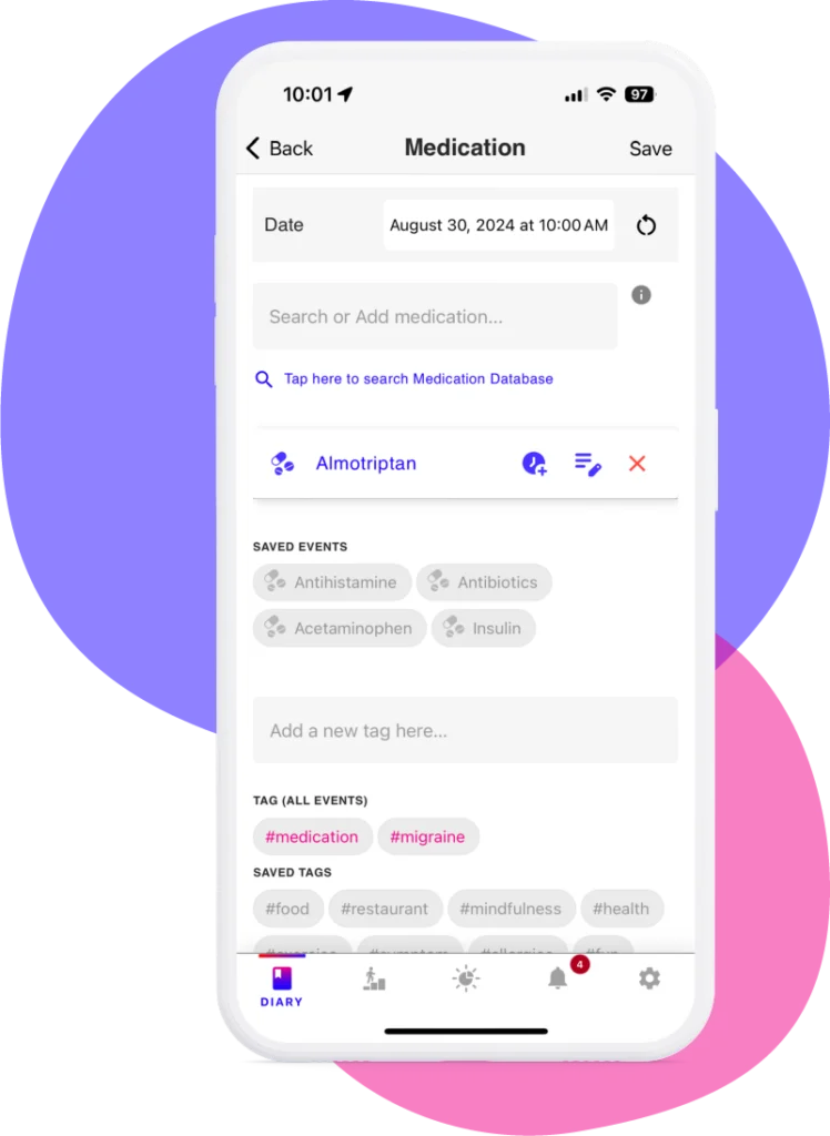 best life migraine tracker app medication tracking
